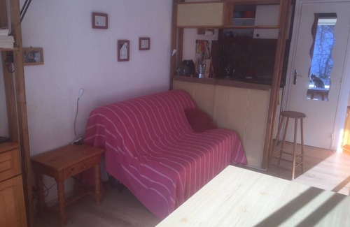 Allos Apartment | south-facing ground floor apartment overlooking meadow, direct access to ski slopes and shops