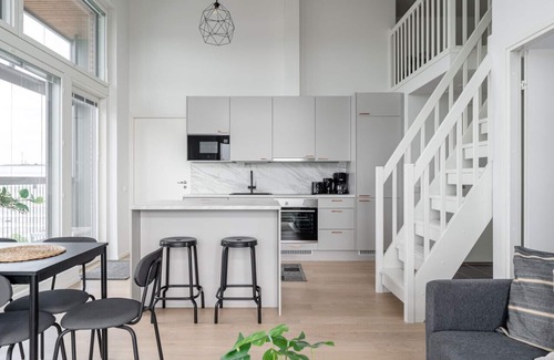 Tampere Apartment | Spacious 3BR Penthouse Loft in Historical Amuri