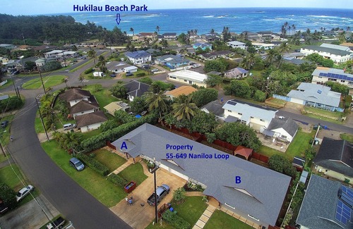 Laie House | Spacious 4 bedroom Home, steps to Hukilau Beach, A/C, 30 Day