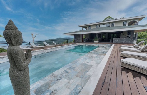 Paquera Villa | Spacious 4-bedroom villa with unique view to both ocean sites, fitness room,WiFi