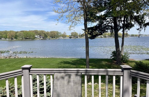 La Porte House | Spacious 6-bedroom house ON PINE LAKE with dock and PONTOON included