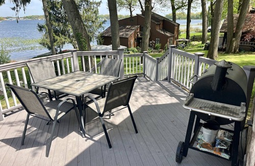 La Porte House | Spacious 6-bedroom house ON PINE LAKE with dock and PONTOON included