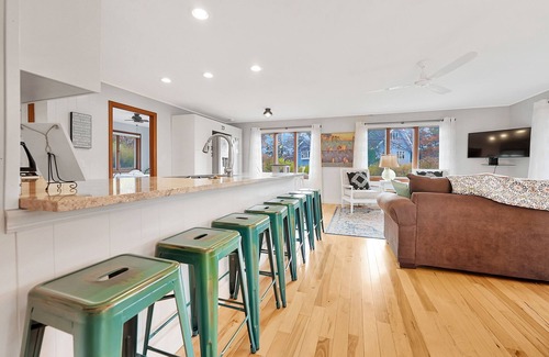 Empire House | Spacious, airy home near Little Glen Lake with gas grill, deck, and new firepit