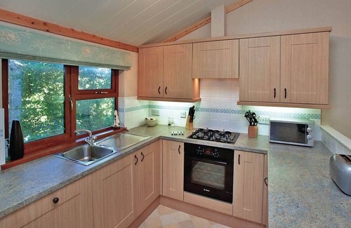Westcott Cabin | Spacious and contemporary lodge with one king size double with ensuite shower and one twin.