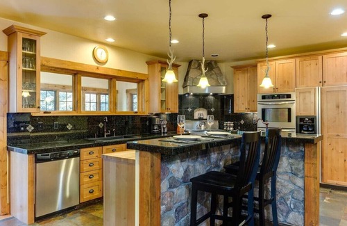 Warrior's Mark House | Spacious Breck Home - Walk to Town, Hot Tub, Pool Table, Decks, Kid/Pet Friendly