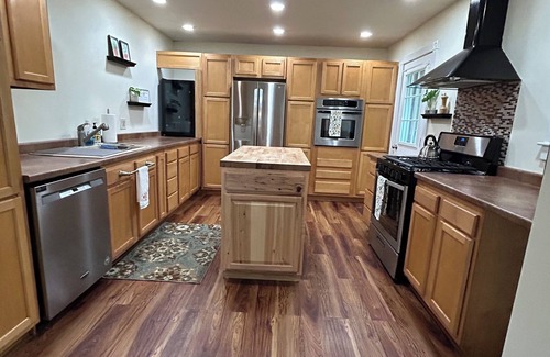 Bridgton House | Spacious, cozy home nestled in woods with private outdoor area and fire pit