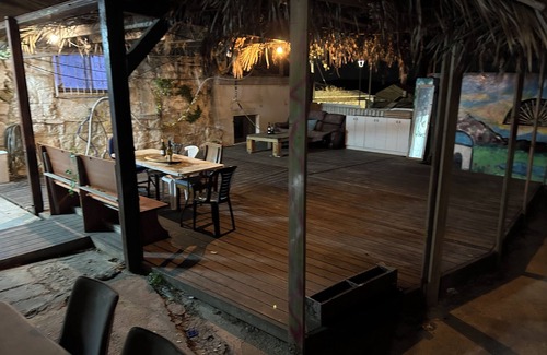 Safed Old City House | Spacious Family home with huge patio steps above HaAri and amazing view of Meron