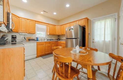 Christiansburg House | Spacious family home with multiple bedrooms, full kitchen, porch, and quaint backyard.