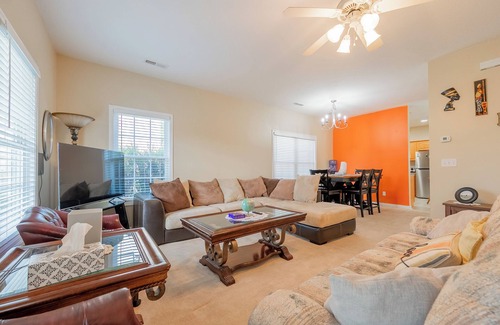 Christiansburg House | Spacious family home with multiple bedrooms, full kitchen, porch, and quaint backyard.