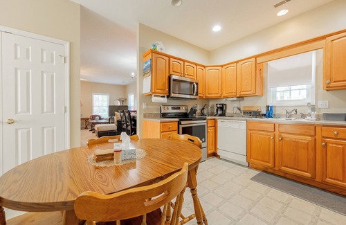 Christiansburg House | Spacious family home with multiple bedrooms, full kitchen, porch, and quaint backyard.