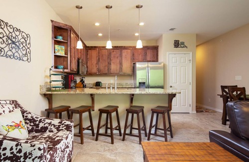New Braunfels Condo | Spacious, ground floor, upscale and gated on the Guadalupe River! Pool!