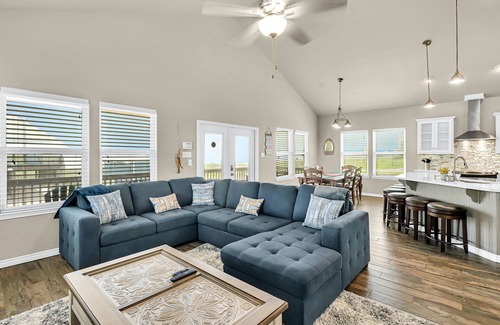 North Beach House | Spacious gulf view home on north beach with enclosed yard & balconies