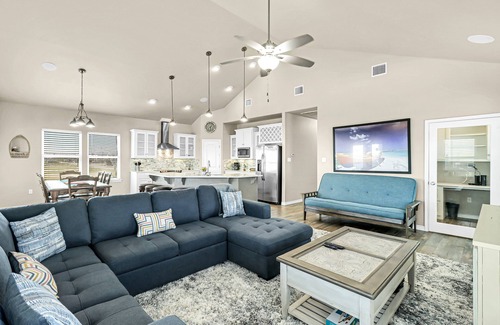 North Beach House | Spacious gulf view home on north beach with enclosed yard & balconies