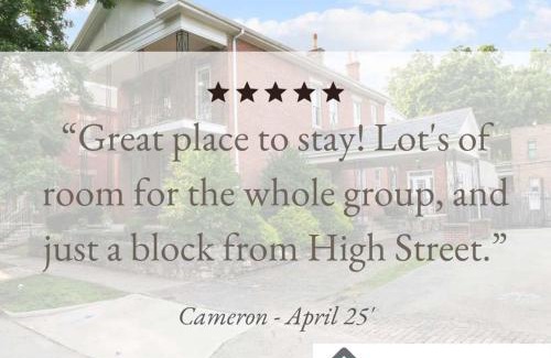 Italian Village House | Spacious Historic 8-Bedroom Manor in Short North - Perfect for Large Groups