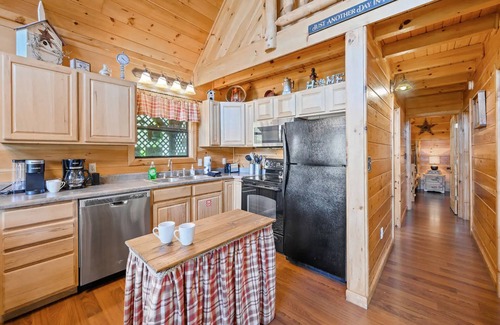 Caton Cabin | Spacious home with covered deck, fireplace, pool table, hot tub, & W/D