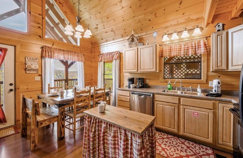 Caton Cabin | Spacious home with covered deck, fireplace, pool table, hot tub, & W/D