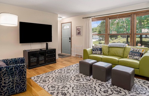 Macatawa House | Spacious house with private pool, badminton, cornhole, firepit, grill, and WiFi