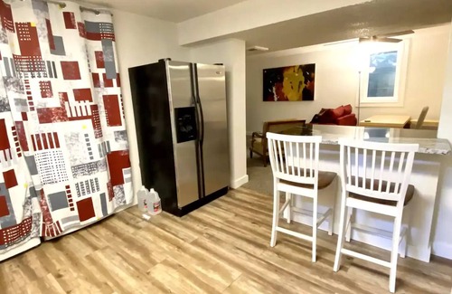 Lafayette Apartment | Spacious King Bed Suite, Kitchen, Living Room, Office, Lower Level Apartment