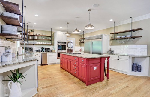 Flowery Branch House | Spacious Lake Front Home with beautiful Gardens, Pond, Waterfall, Pool, & Dock