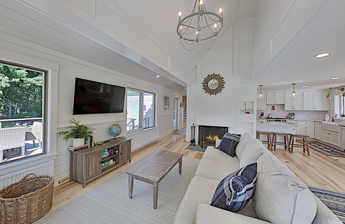 Newcastle House | Spacious lakefront home on lush 5-acre lot with sunny deck & private dock