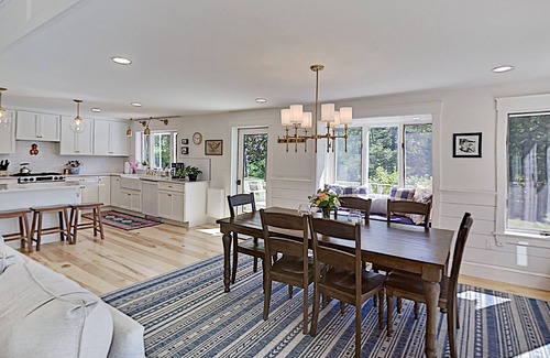 Newcastle House | Spacious lakefront home on lush 5-acre lot with sunny deck & private dock