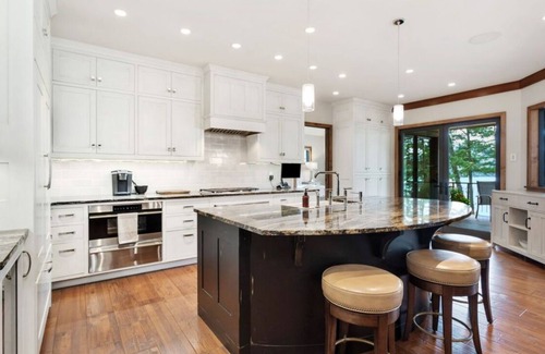 Whitefish House | Spacious Lakefront home in charming Whitefish with fitness room, sauna, hot tub.