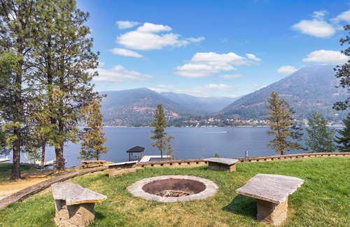 Hope House | Spacious lakefront home with private hot tub, dock, boat lift, views & game room