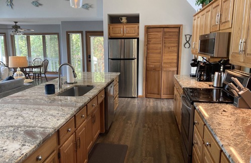 Winchester Ski Chalet | Spacious Lakefront Retreat – Private Dock, Game Room & Views – Sleeps 16