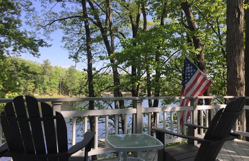 Fountain House | Spacious lakeside house on deep, all sports lake near Ludington & PM river