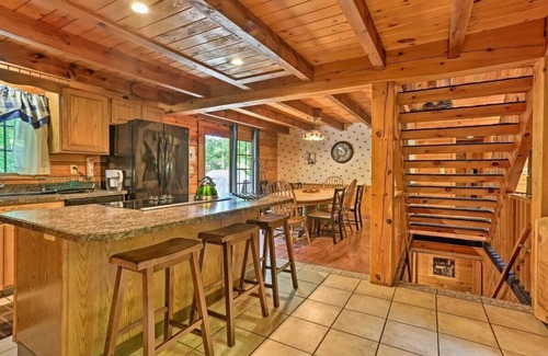 Locust Lake Village Cabin | Spacious Log Cabin, 1 Block to Locust Lake Beach!