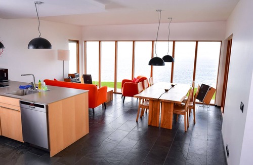 Hauganes House | Spacious, luxurious house with a lot of natural wood