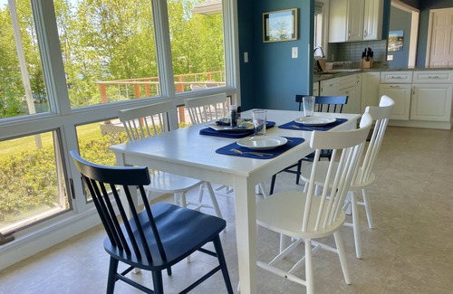 Searsport House | Spacious Oceanfront Home with Private Beach on Penobscot Bay