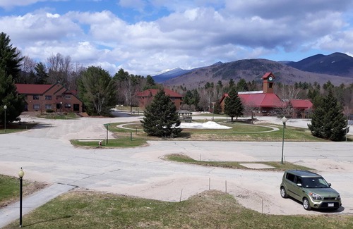 North Woodstock Condo | Spacious studio with a beautiful Pemi river view.