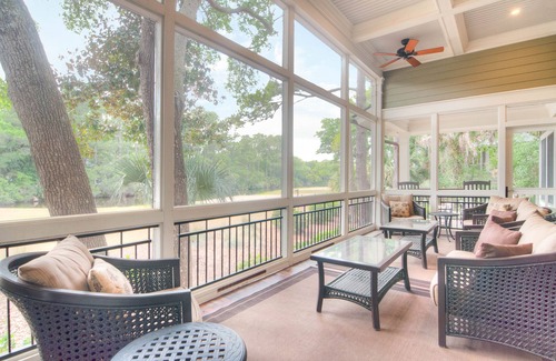 Vanderhorst Plantation House | Spacious Waterfront Home with Lagoon & Golf Course Views - Near Beach