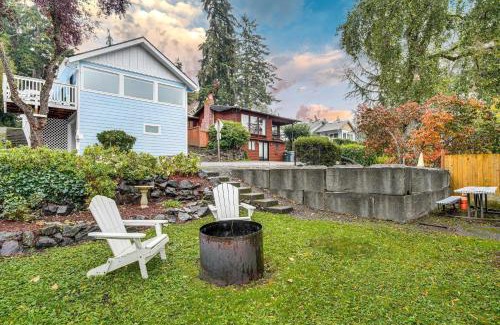 Fort Lewis House | Spanaway Lakefront House Dock, Fire Pit