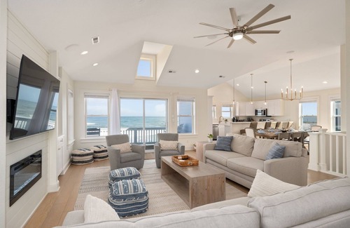 Rodanthe House | Special Sale! Panoramic Oceanfront Luxury -Heated Pool, Elevator, Game Room