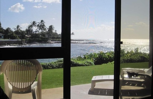 Poipu Condo | Spectacular Floor-To-Ceiling Ocean View, Ground Floor For Direct Ocean Access!