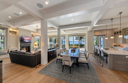 Brockway House | Spellbound Lakefront Lodge by Tahoe Getaways - 5 BR w Hot Tub, Buoy & Beach access