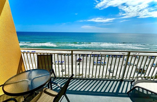 West Panama City Beach Condo | Splash~Oceanfront 305E Unit with free beach service & Wifi!