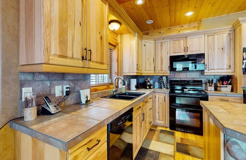 Midway Cabin | Sprawling mountain retreat with fireplace, deck views, & fire pit - near skiing