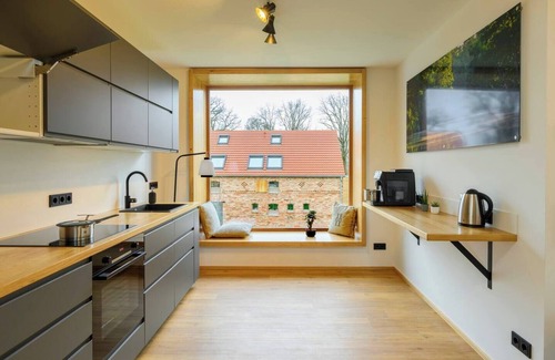 Neu Lubbenau Apartment | Spreewald courtyard - Spree view with roof terrace