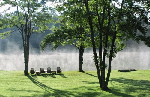 Bovina Center House | Spruce Lake Farm 56-acre mountain-top log home estate on private 7-acre lake