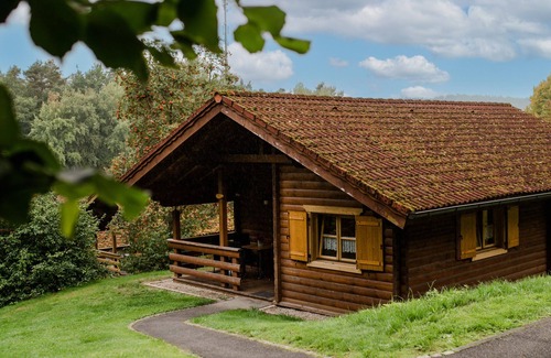 Stamsried Apartment | STA-11 - Cozy wooden log cabin with covered veranda HT - Naturerlebnisdorf