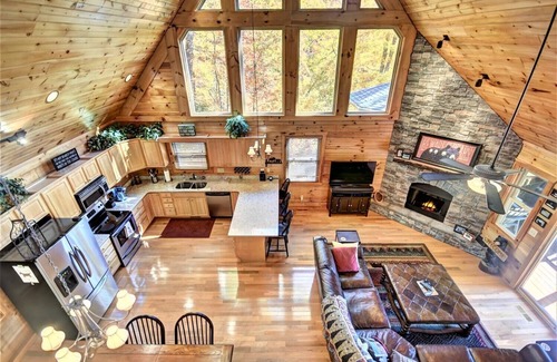 Maggie Valley Cabin | Stallion Ridge Retreat - Incredible Mountain View, Hot Tub, Romantic, Paved Road