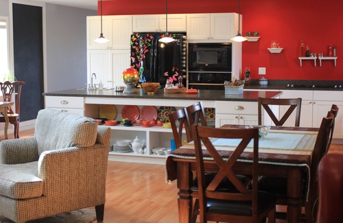 Three Oaks Apartment | Stay in downtown Three Oaks overlooking the main street!