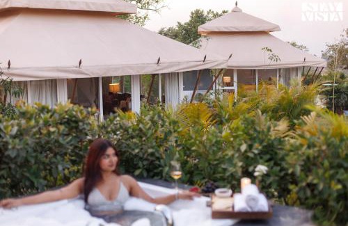 Tikona Peth Villa | StayVista at Vaana - Glamping Tents, Jacuzzi, Pool