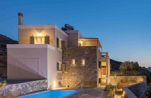 Posidonia Villa | Stelios-Korina Villa with Pool and Stunning View in Syros Posidonia