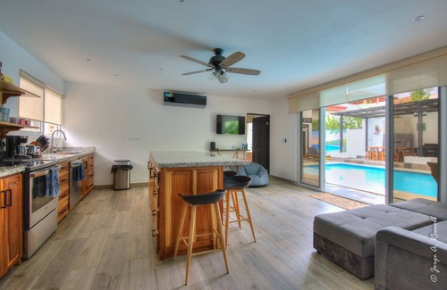 Playa Hermosa House | Steps from beach with private pool, rooftop terrace & swim up bar beach club!