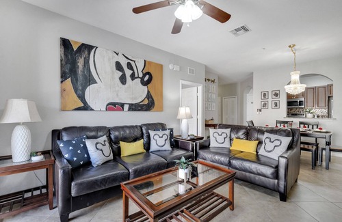 Windsor Hills Condo | Steps from Waterpark/Pool. Next to Disney w/Frozen, Aladdin, Beauty&Beast theme