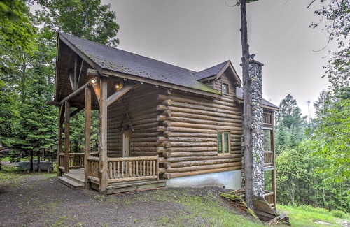 Stambaugh Cabin | Steps to Slopes! Scenic Brule Village Cabin with a Grill